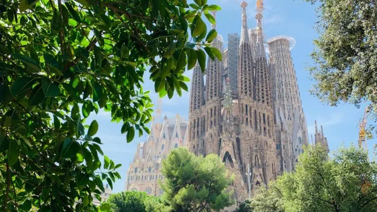 A view of the Basílica de la Sagrada Família, Barcelona