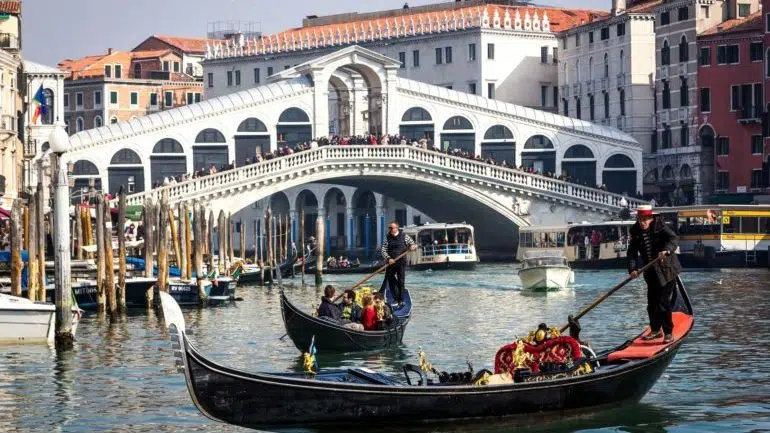 A gondola ride in the romantic city of Venice, Italy