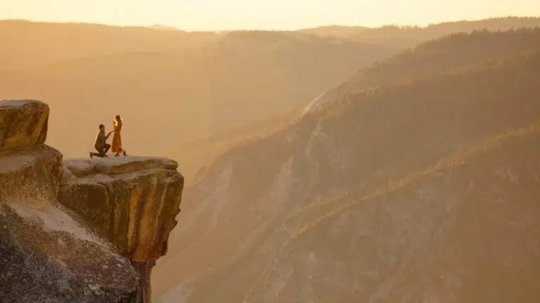 A proposal on a cliff's edge