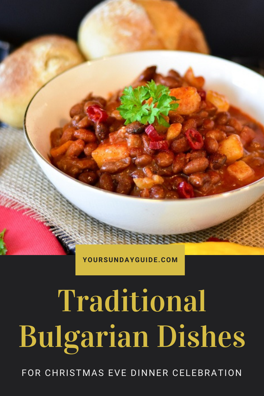 Bean soup-traditional Bulgarian dish for Christmas Eve