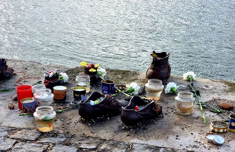 Shoes on the Danube river monument