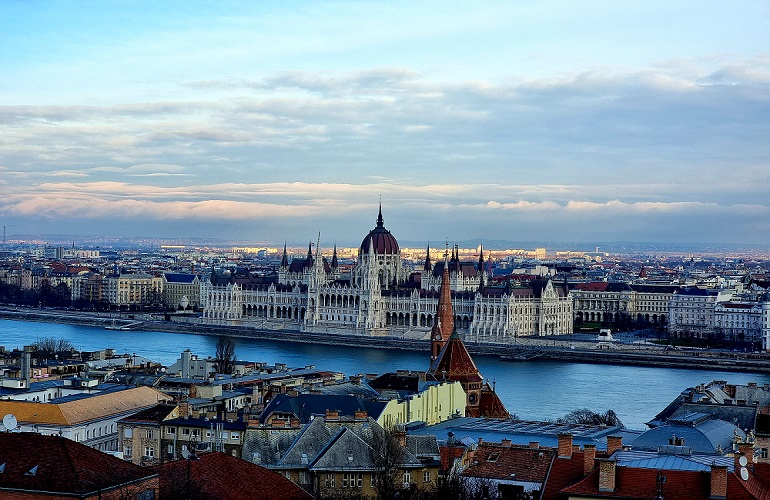 View of Hungarian parliament from Fisherman's bastion
