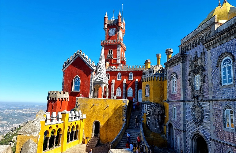 Pena palace view - colorful castle