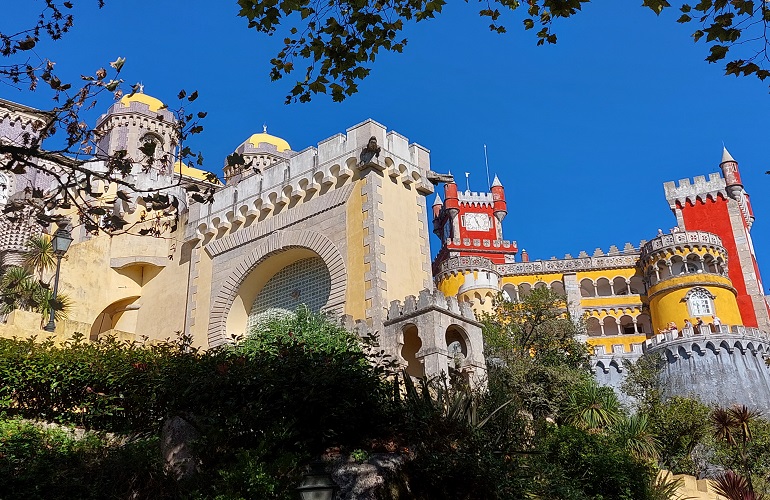Pena palace castle view from the park